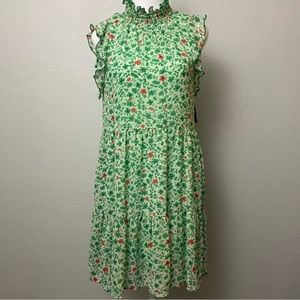 MELLODAY Green Floral Dress